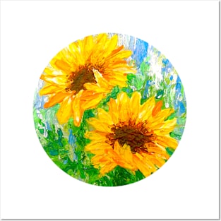 Sunflowers- Acrylic painting Posters and Art